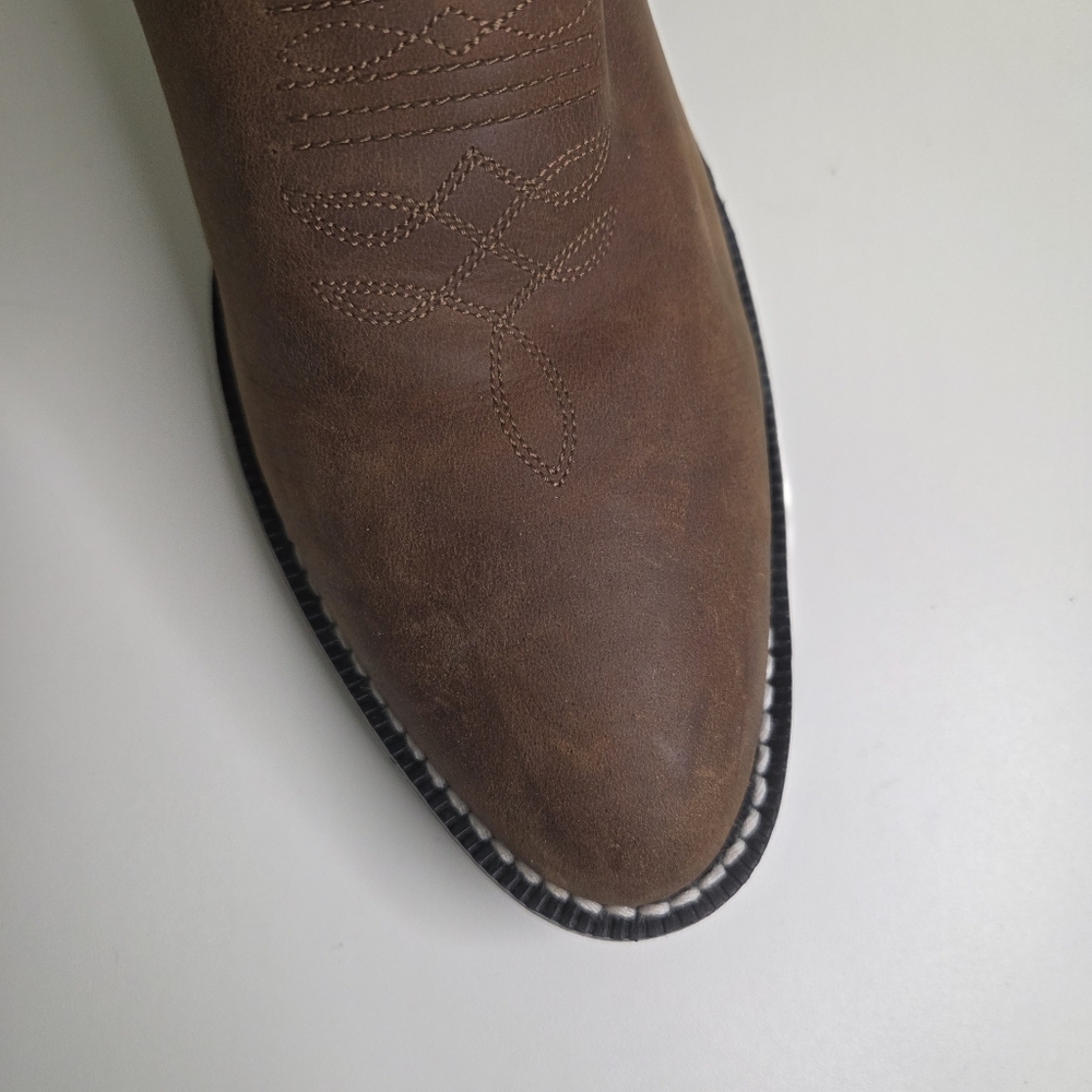 Justin Youth Kids Brown Leather Western Cowboy Boots Size 5 D Style 2253Y - Picture 5 of 9